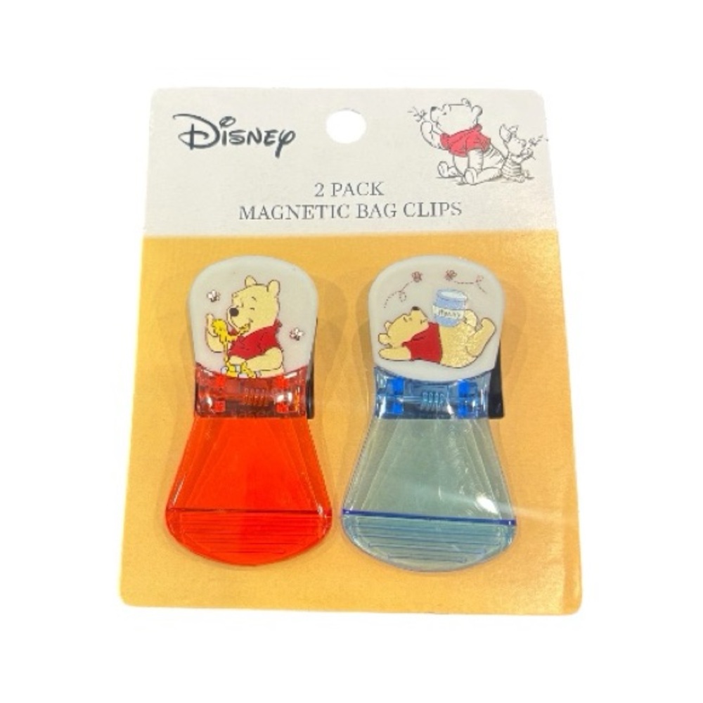 Disney Winnie the Pooh Magnetic Bag Clips - Red & Light Blue